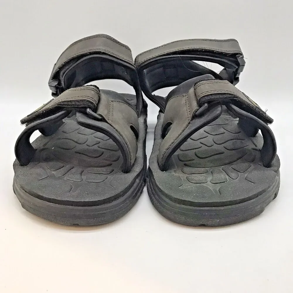Rock River Sports Sandals Men's 13 Brown Faux Leather Hook & Loop Hiking Shoes